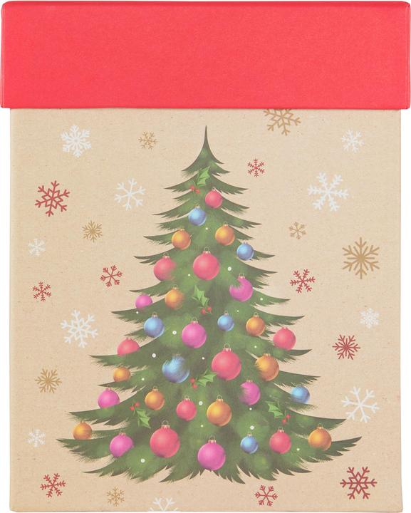 Image du produit Idena Boîte cadeau Noël sapin multicolore 18x18x22,5cm (Coffret cadeau)
