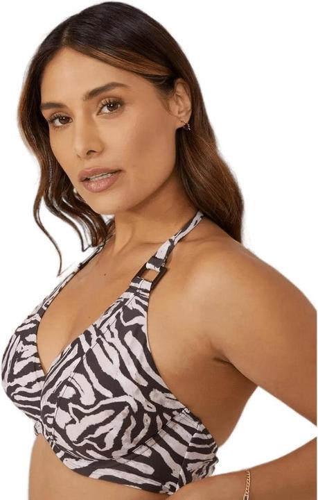 Actual product image Universal Textiles Non-padded bikini top with animal print