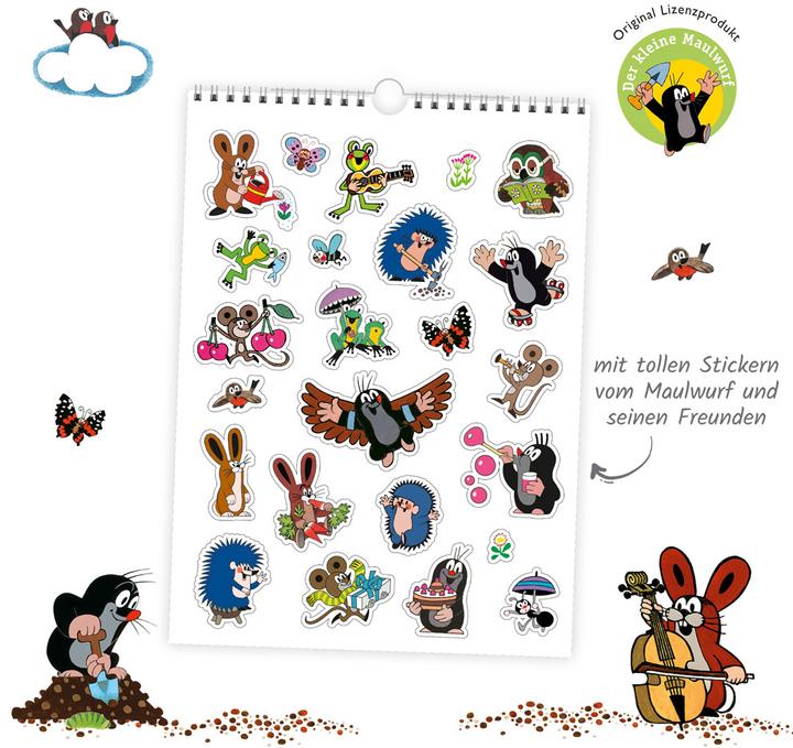 Produktbild Ausmalkalender immerwährend Der kleine Maulwurf (19 x 26 cm, Harter Einband, Deutsch)