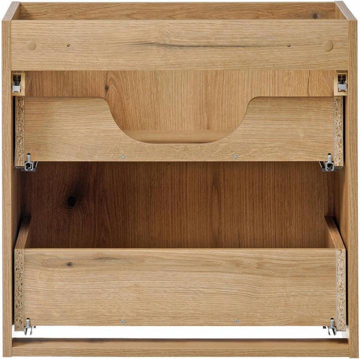 Produktbild En.Casa Waschtisch Skelbolu mit Schubladen 60x72x40 cm Eicheoptik/Schwarz