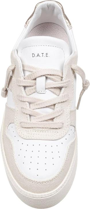 Actual product image D.a.t.e. D.a.t.e sneakers court platform in leather and fabric color white and beige (40)