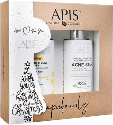 Apis Apisset Ceramide Power Nourishing Face Wash Gel and Acne-Stop Cleansing Toner With Green Tea Set - 3 (Gel, 300 ml)