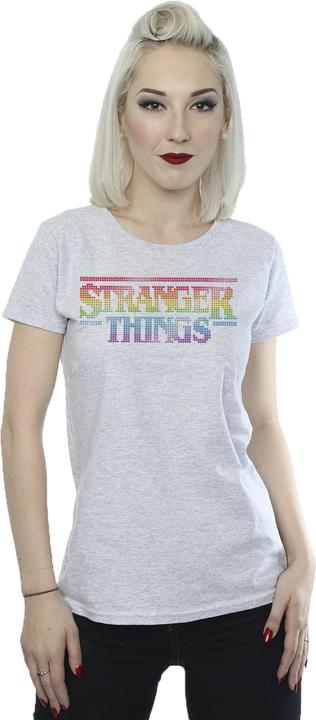 Immagine prodotto Netflix Stranger Things Rainbow Dot Logo Maglietta Donna (M)