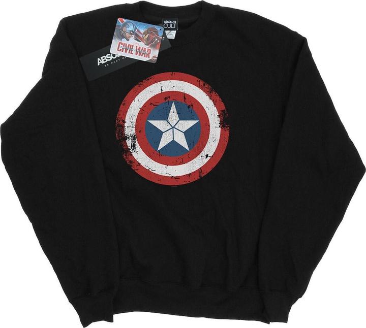 Captain America Civil War Distressed Shield Sweatshirt (M)