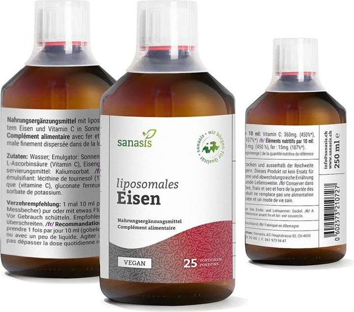 Actual product image Sanasis Iron liposomal Fl 250 ml (1 Piece)