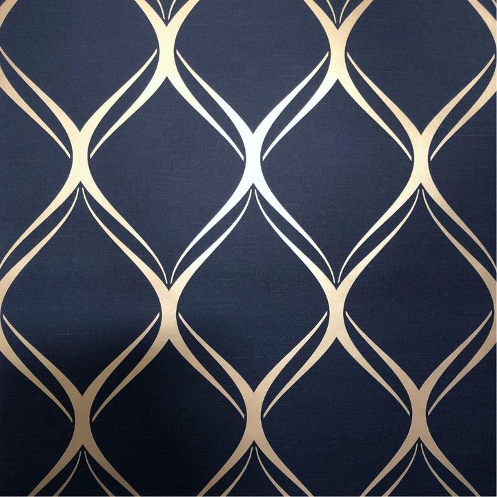 World of Wallpaper Tapete Clifton Wave geometrisches Design (53 x 1000 cm)