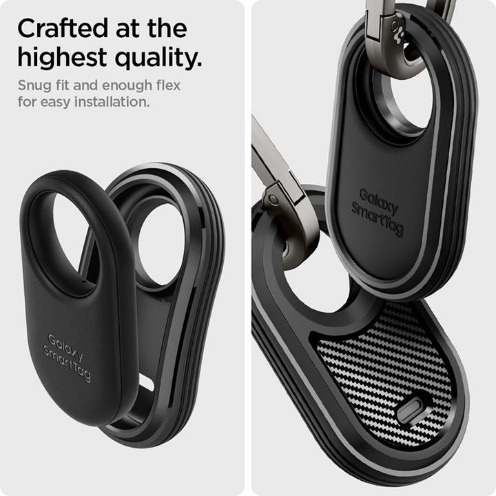Actual product image Spigen Rugged Armor case for Samsung Galaxy SmartTag 2 - matte black (Android)