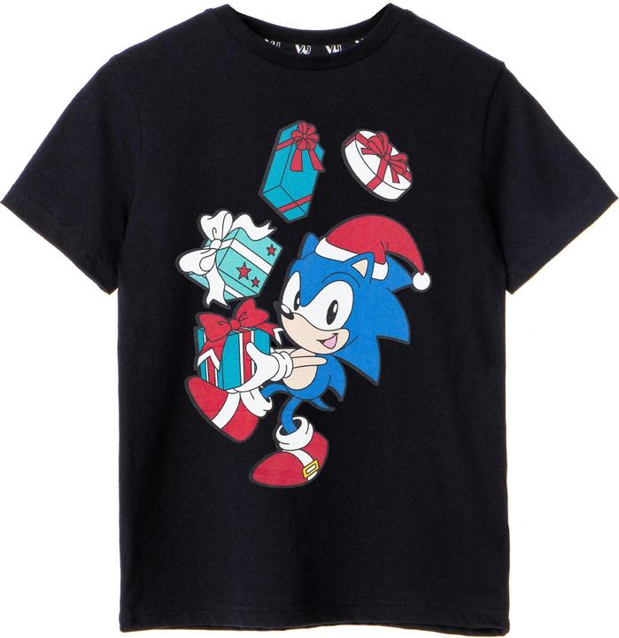 Sonic The Hedgehog TShirt Jungen weihnachtliches Design kurzärmlig