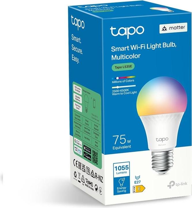 Immagine prodotto TP-Link Tapo L535E (E27, 8.60 W, 1055 lm, 1 x, E)