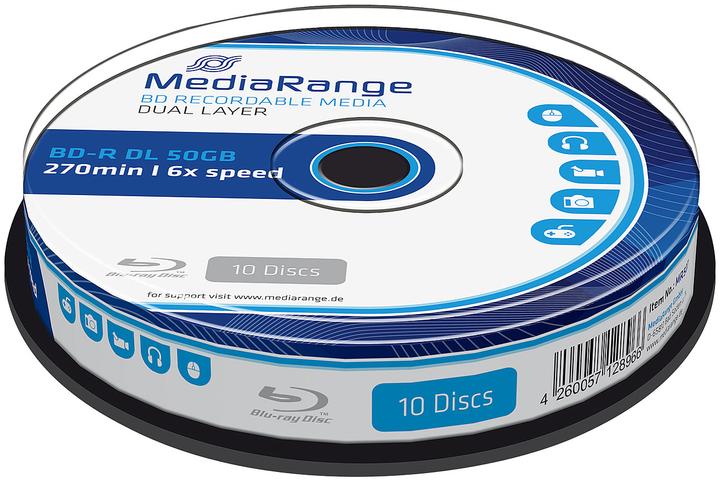 Produktbild MediaRange Blu-ray Rohling BD-R Dual Layer, 10er-Spindel (10 x)