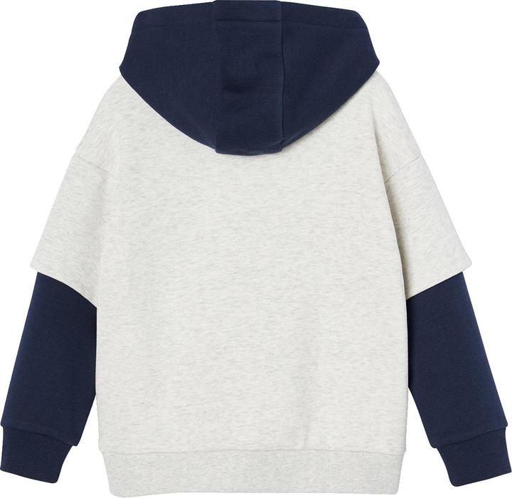 Actual product image Vertbaudet Boys' hooded sweatshirt with layered effect & recycled polyester (110)