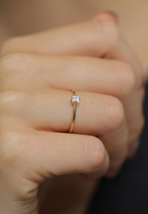 Immagine prodotto Elli Anello di fidanzamento, quadrato (54, 925 Argento)