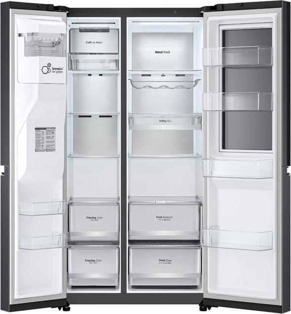 Produktbild LG GSXB90MCDE Side-by-Side mit InstaView Door-in-Door | Eis-, Crushed Ice- und Wasserspender (635 l)