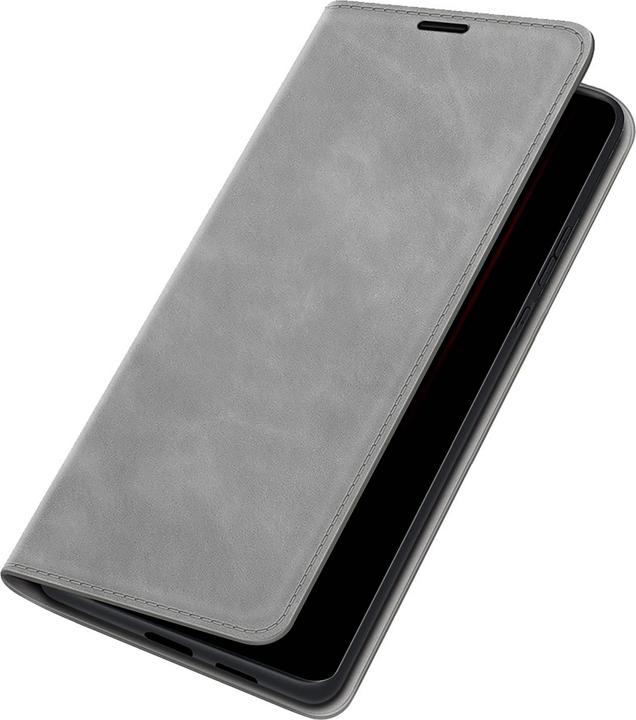 Actual product image Cazy Book Case Compatible with Realme GT Neo 3T - Cover Foldable Magnetic Synthetic Leather - Grey (Realme GT Neo 3T)