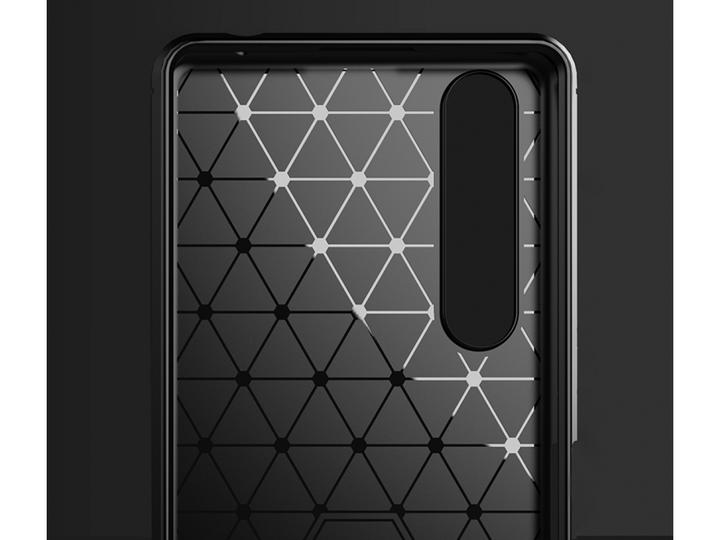 Produktbild Screenguard Sony Xperia 1 II Hülle Carbon Brushed Soft TPU (Sony Xperia 1 II)