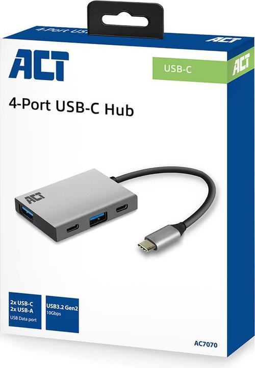 Image du produit Hub USB-C avec USB C, USB A (USB-C, 4 Ports)
