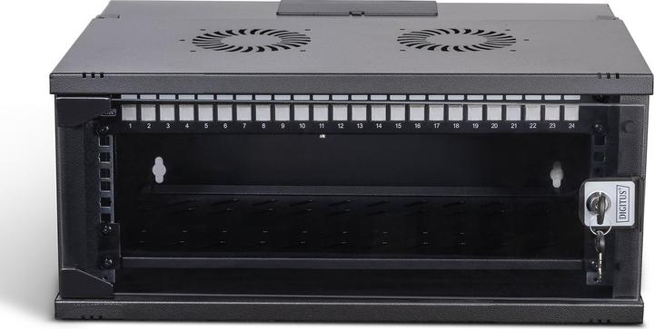 Produktbild Digitus 19" Netzwerk-Set, 4HE Wandgehäuse und Zubehör, sw SOHO PRO Version (19 Zoll Rack)