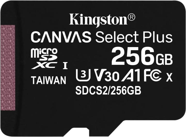 Immagine prodotto Kingston Canvas Select Plus (256 GB, microSDXC, U3, UHS-I)