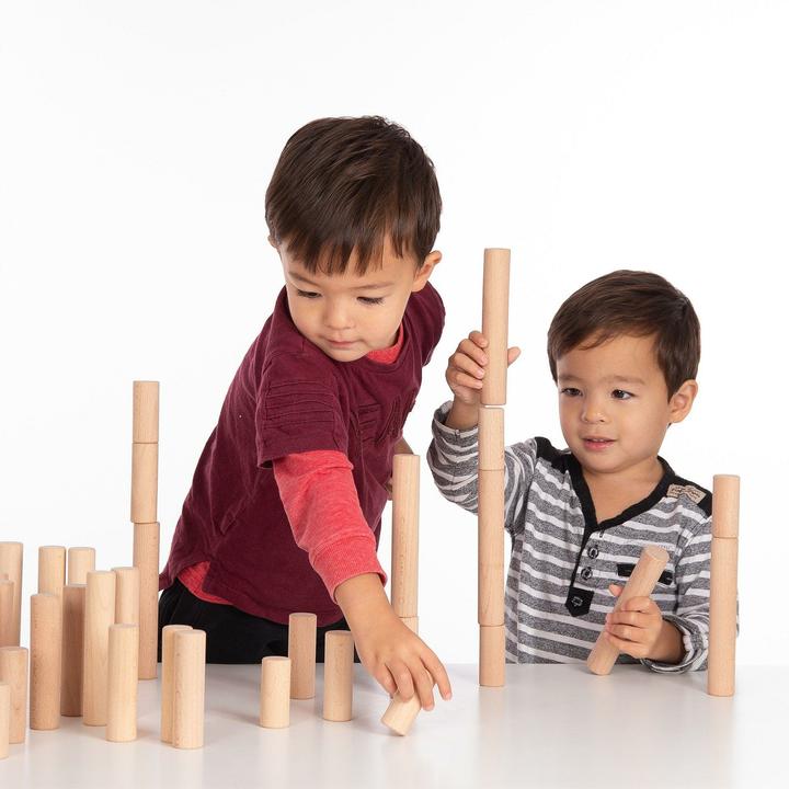 Image du produit TickiT Ensemble de 40 colonnes en bois rondes