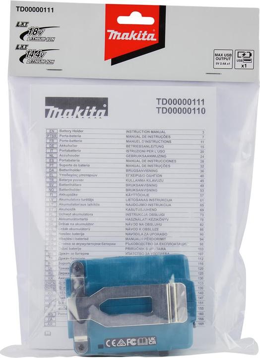 Productafbeelding Makita Batterijadapter 14,4V 18V (14.4 V)