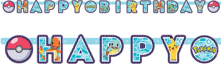 Actual product image Pokémon Letters Birthday Banner