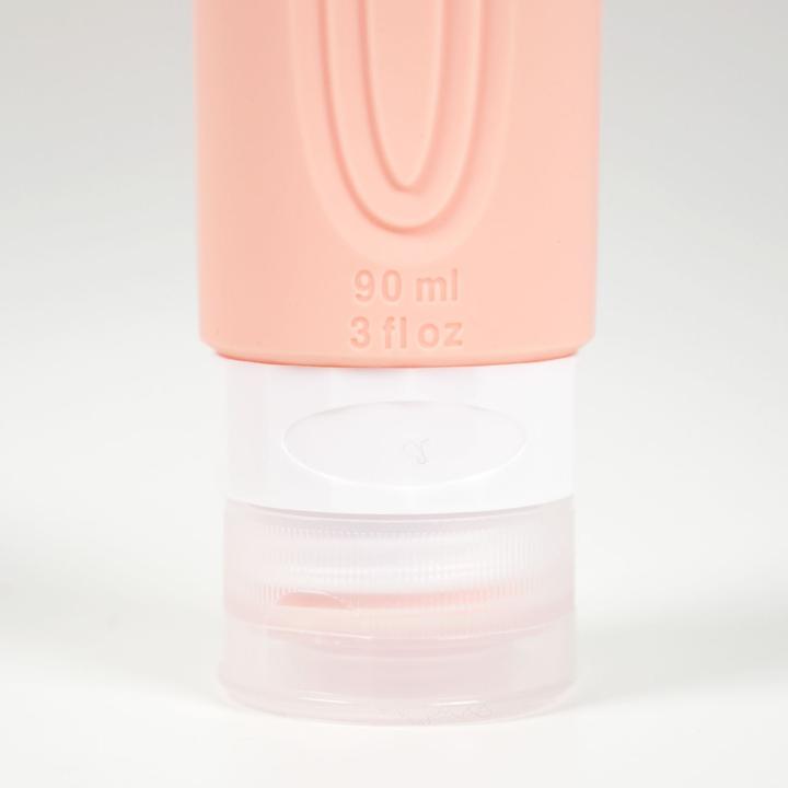Actual product image Hermex Travel bottle set of 4 squeeze bottle shampoo container (Hygiene product, Manicure set, Liquid bags)