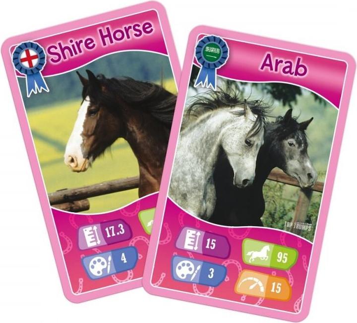 Produktbild Winning Moves Top Trumps Kartenspiel „Pferde, Ponys und Einhörner“.
