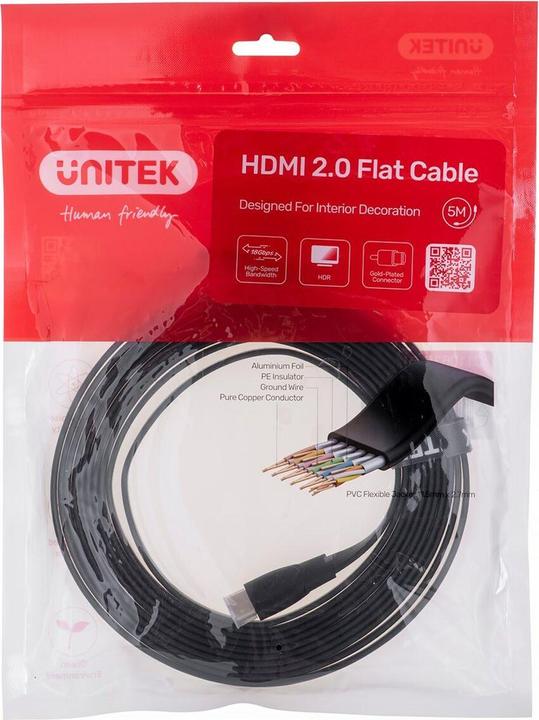Actual product image Unitek HDMI (Typ A) — HDMI (Typ A) (5 m, HDMI)