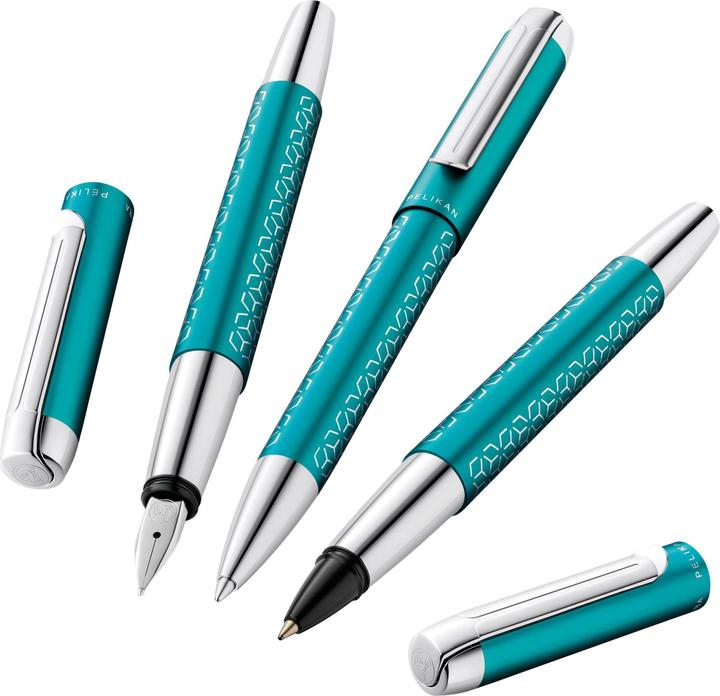 Produktbild Pelikan Pura® Kugelschreiber Türkis in Geschenketui (Grün, Silber, 1 x)