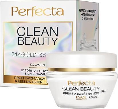 Actual product image DAX PERFECTA Clean Beauty przeciwzmarszczkowy krem do twarzy na dzień i na noc 50+ 50ml (50 ml, Day cream)
