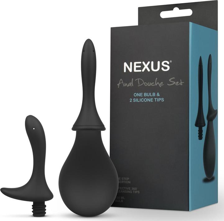 Actual product image Nexus Douche Set Anal Douche 260 ml with Two Sillicone Nozzles