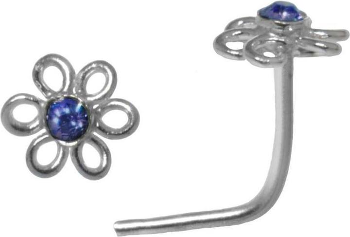 Bijouteria Nasenpiercing (Silber 925, Kristall)
