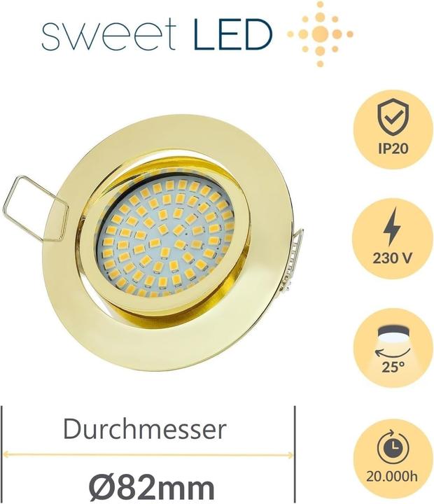 Produktbild Sweet Led 6er Set Einbaustrahler (330 lm, GU10)