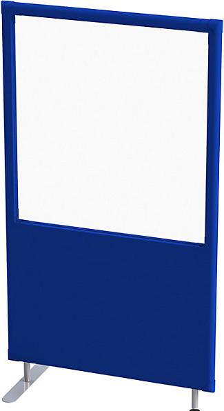 Produktbild eurokraft pro Schallschutz-Trennwand, Paneel mit Fenster, Höhe 1800 mm, Breite 1000 mm, blau (1000 x 1800 x 50 mm)