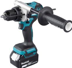 Produktbild Makita Akku-Schlagbohrschrauber DHP492RTJ, 18Volt (blau/schwarz, 2x Li-Ionen-Akku 5,0Ah, MAKPAC Gr.2)