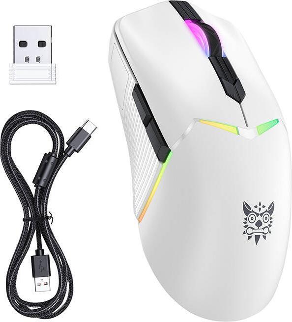 Actual product image Onikuma CW928 gaming mouse (white) (Wireless, Cable)