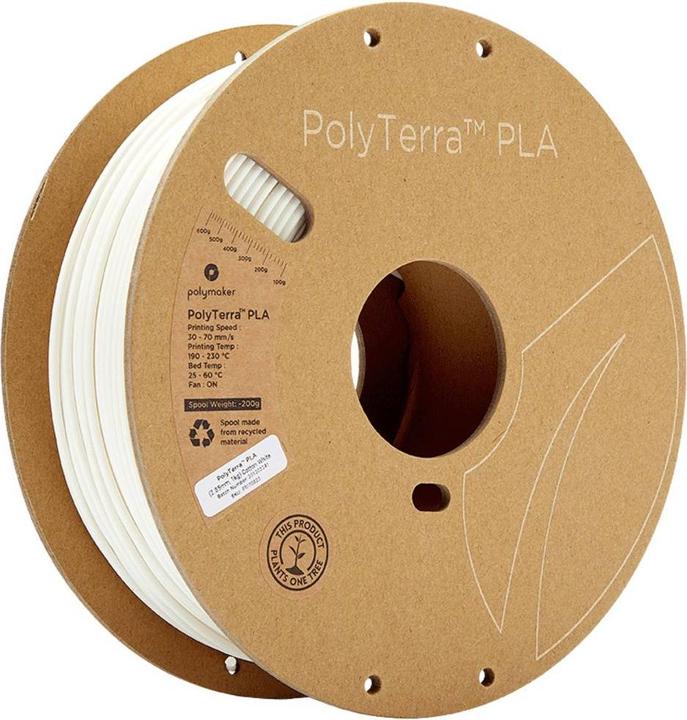 Immagine prodotto Polymaker PolyTerra (PLA, 2.85 mm, 1000 g, Bianco)