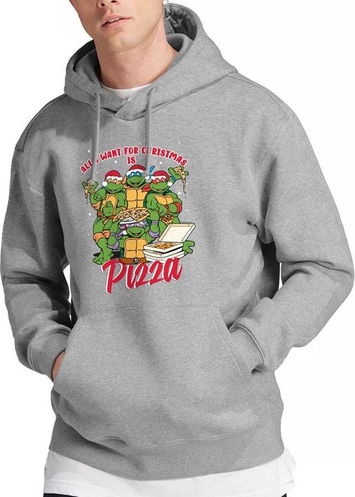 Immagine prodotto Teenage Mutant NT Felpa con Cappuccio Natale Pizza Uomo (XXL)