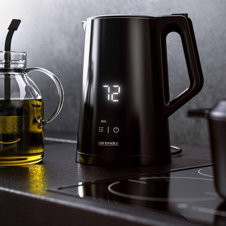 Image du produit Arendo Bouilloire, Bouilloire en acier inoxydable avec écran et sélection de la température AESTHET 1,5L (1.50 l)