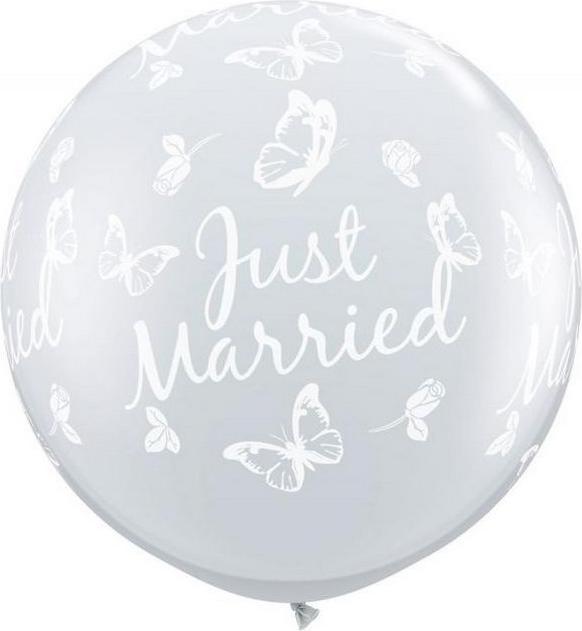 Produktbild Qualatex Schmetterlinge Ballons Latex Frisch verheiratet 2erPack (2 x)