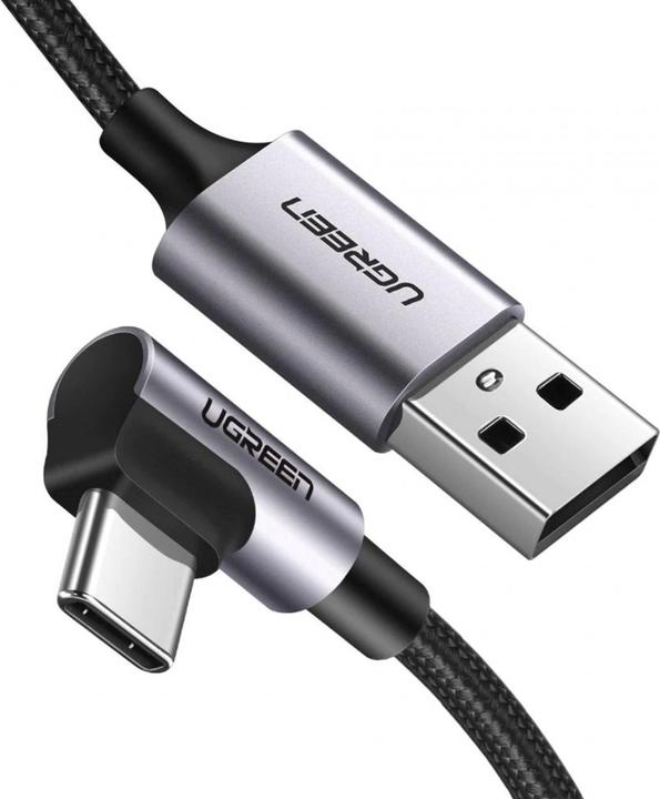 Productafbeelding Ugreen USB-C Haaks naar USB-A 2.0 A 3A Datakabel (2 m, USB 2.0, 18 W)