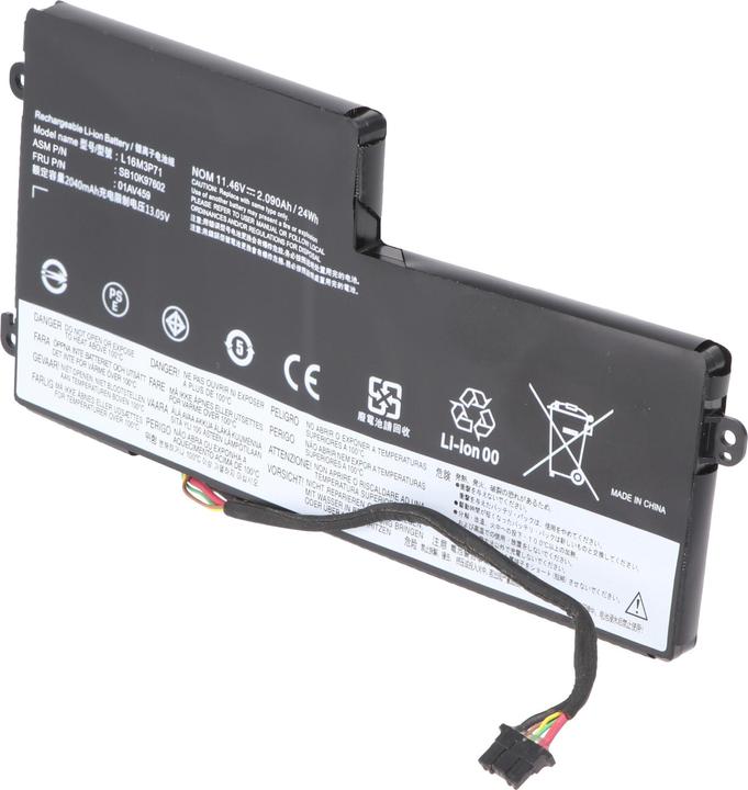 Produktbild AccuCell Akku passend für Lenovo ThinkPad T440s, Li-Polymer, 11,46V, 2090mAh, 24Wh internal (2090 mAh)