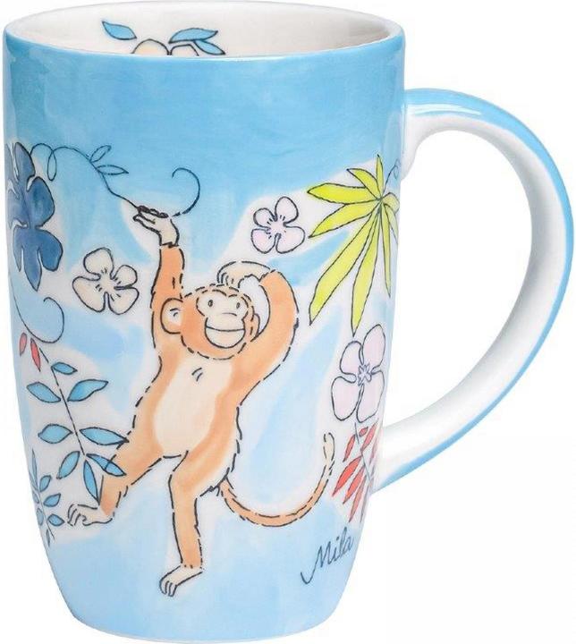 Actual product image Mila Coffee cup Monkey 230 ml, 6 pieces, Blue (230 ml, 6 x)