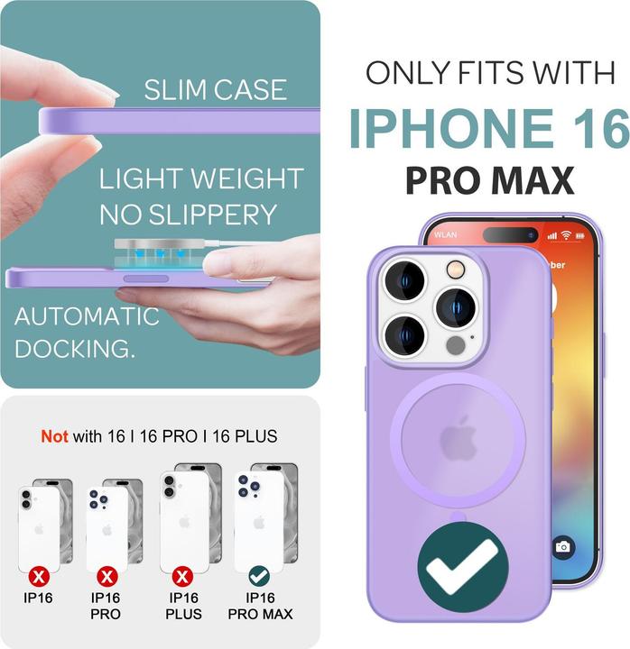 Image du produit Nalia Étui hybride mat avec fonction MagSafe (Apple iPhone 16 Pro Max)