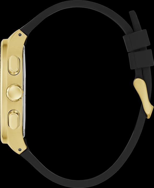 Produktbild Guess BR GLD CS W/ DIGITAL PRINTED TR / SUN BLK MF DL / BLK SILICONE STRP W/ PRINTING Armbanduhr (44 mm)
