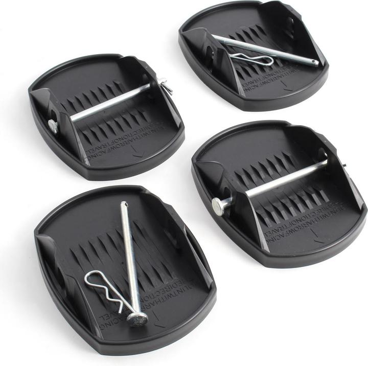Produktbild XPOtool 4x Stützplatten 180x145mm Wohnwagenstütze Wohnwagen Anhänger Caravan