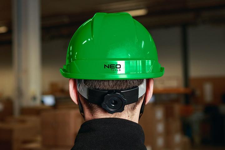Immagine prodotto Neo Casco industriale con mentoniera, verde (52 - 64 cm)