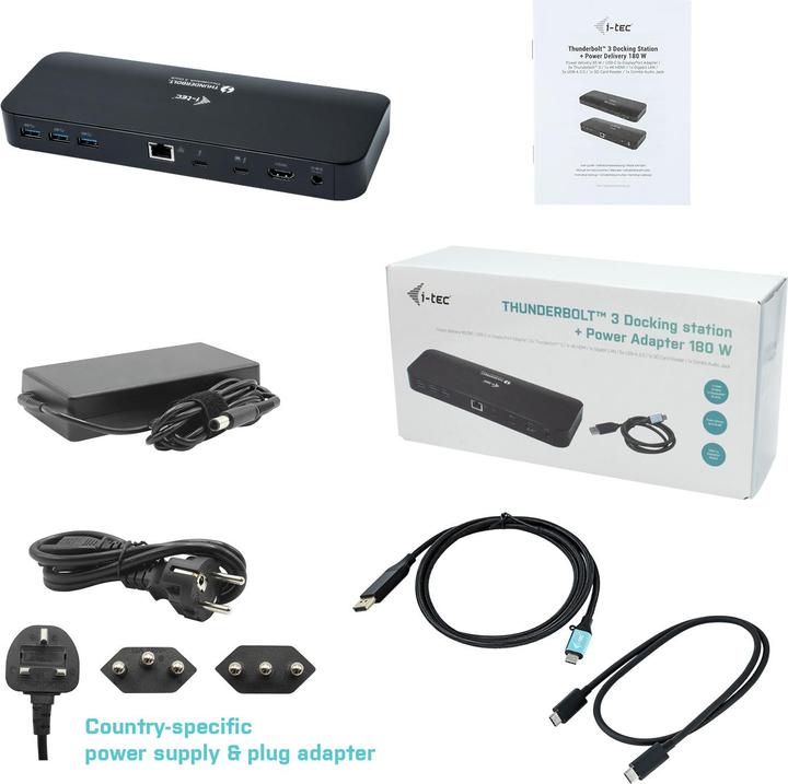 Immagine prodotto i-tec Thunderbolt 3 Dual Dock (Thunderbolt, 5 Porti)