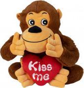 Image du produit IKO Peluche gorille coeur rouge "Kiss me" h=40cm (40 cm)