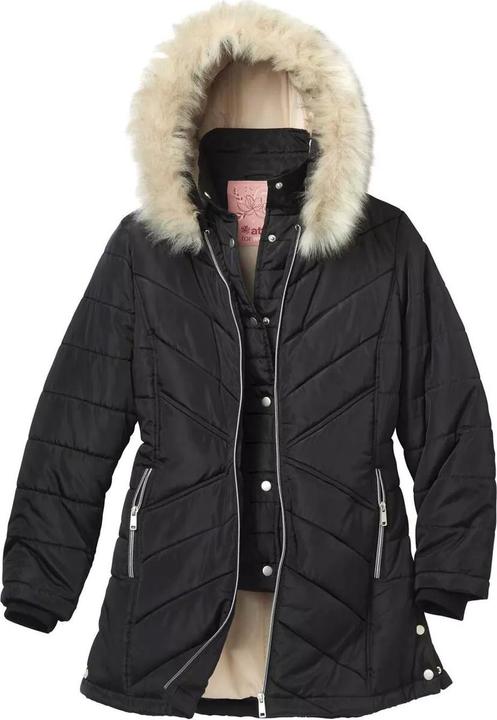 Atlas For Women Wattierte Jacke Grosse Kälte mit WebpelzKapuze (S)